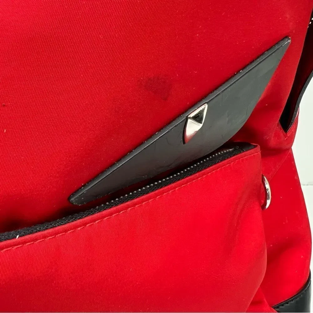 Fendi Monster Bug's Eye Backpack Large Capacity Men's Red